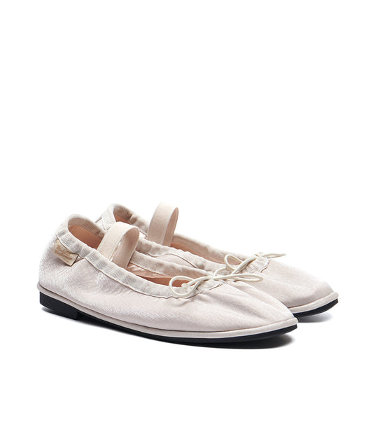 WISLEY QUILTED SCRUNCH FLAT - BEIGE