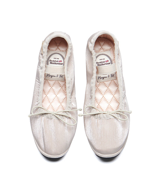 WISLEY QUILTED SCRUNCH FLAT - BEIGE