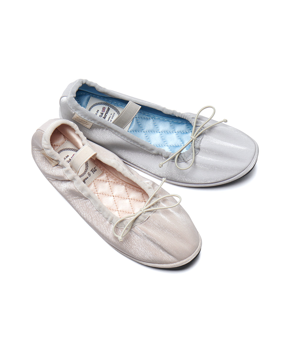 รองเท้าลำลอง WISLEY QUILTED SCRUNCH FLAT - BEIGE