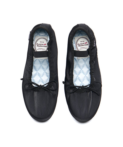 WISLEY QUILTED SCRUNCH FLAT - BLACK