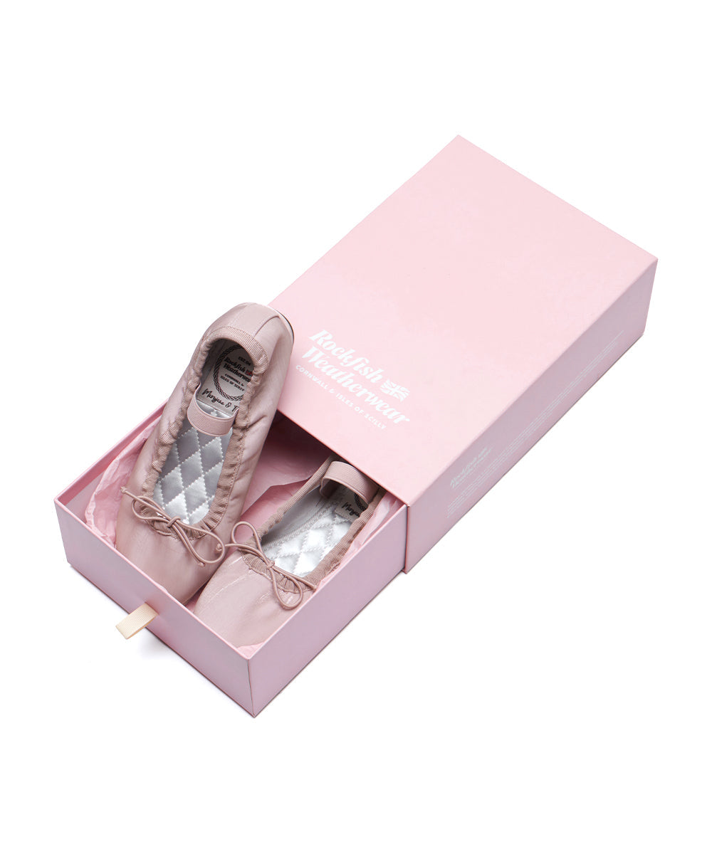 รองเท้าลำลอง WISLEY QUILTED SCRUNCH FLAT - PINK