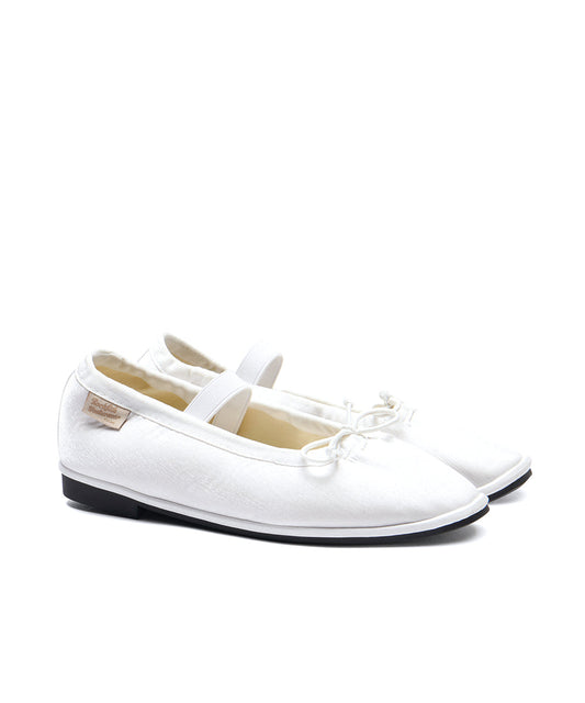 WISLEY QUILTED SCRUNCH FLAT - WHITE
