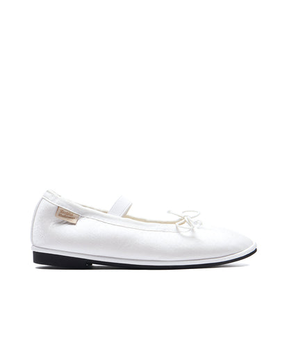 WISLEY QUILTED SCRUNCH FLAT - WHITE