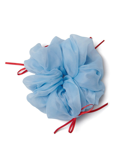 RIBBON ORGANZA SCRUNCHIE - BLUE
