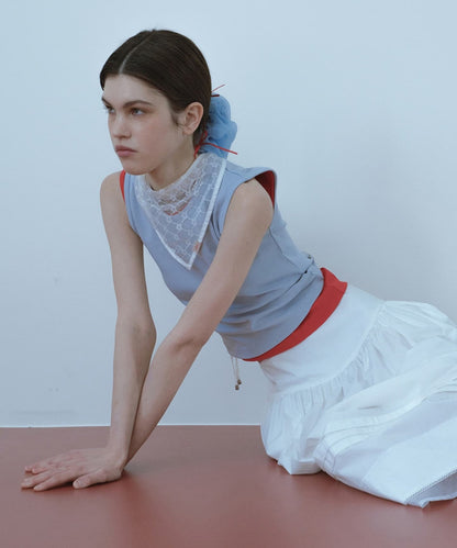 ยางรัดผม RIBBON ORGANZA SCRUNCHIE - BLUE