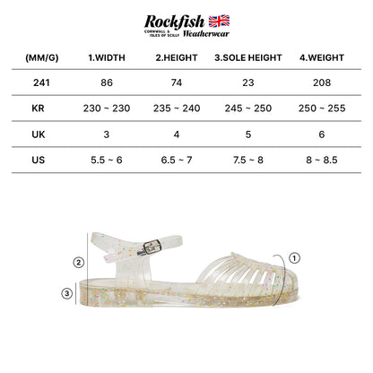 GLAIR STRAPPY SANDALS - CLEAR STAR
