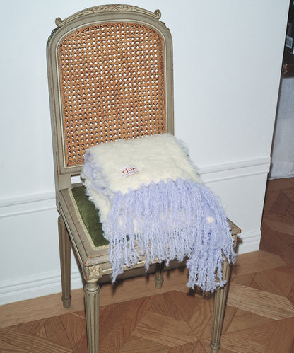 ผ้าพันคอ  OVERSIZED SHAGGY SCARF - BUTTER