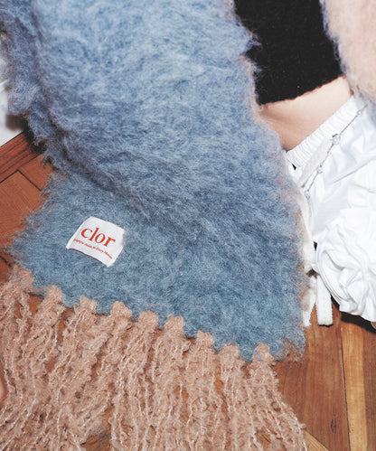 ผ้าพันคอ  OVERSIZED SHAGGY SCARF - DARK GREY