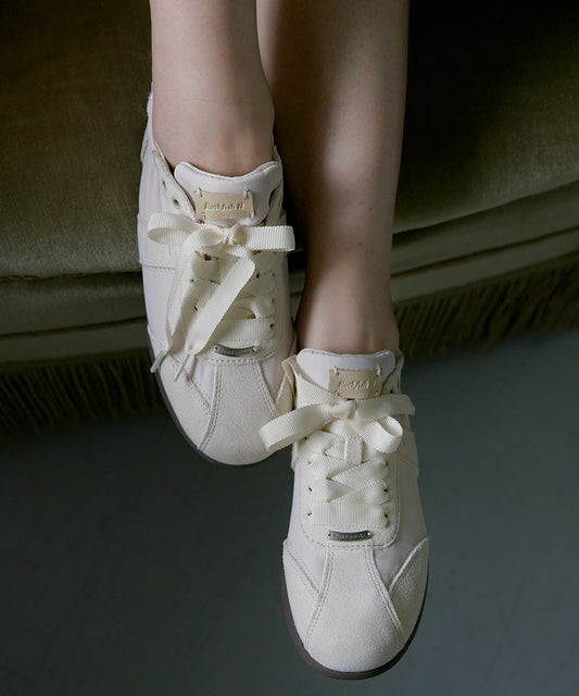 SCRUNCH FLAT SNEAKERS - BEIGE