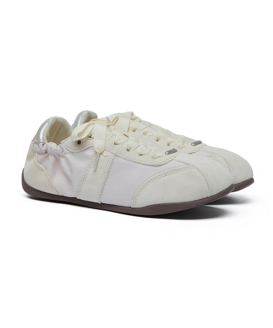 SCRUNCH FLAT SNEAKERS - BEIGE