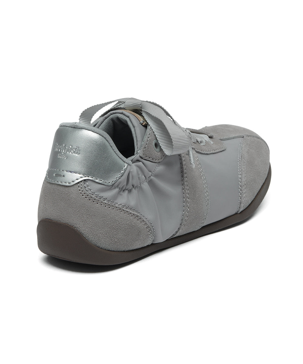 รองเท้าผ้าใบ SCRUNCH FLAT SNEAKERS - GREY