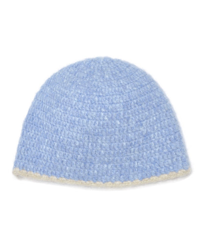 หมวกบีนนี่ HANDMADE FLOWER CROCHET HAT - SKY BLUE