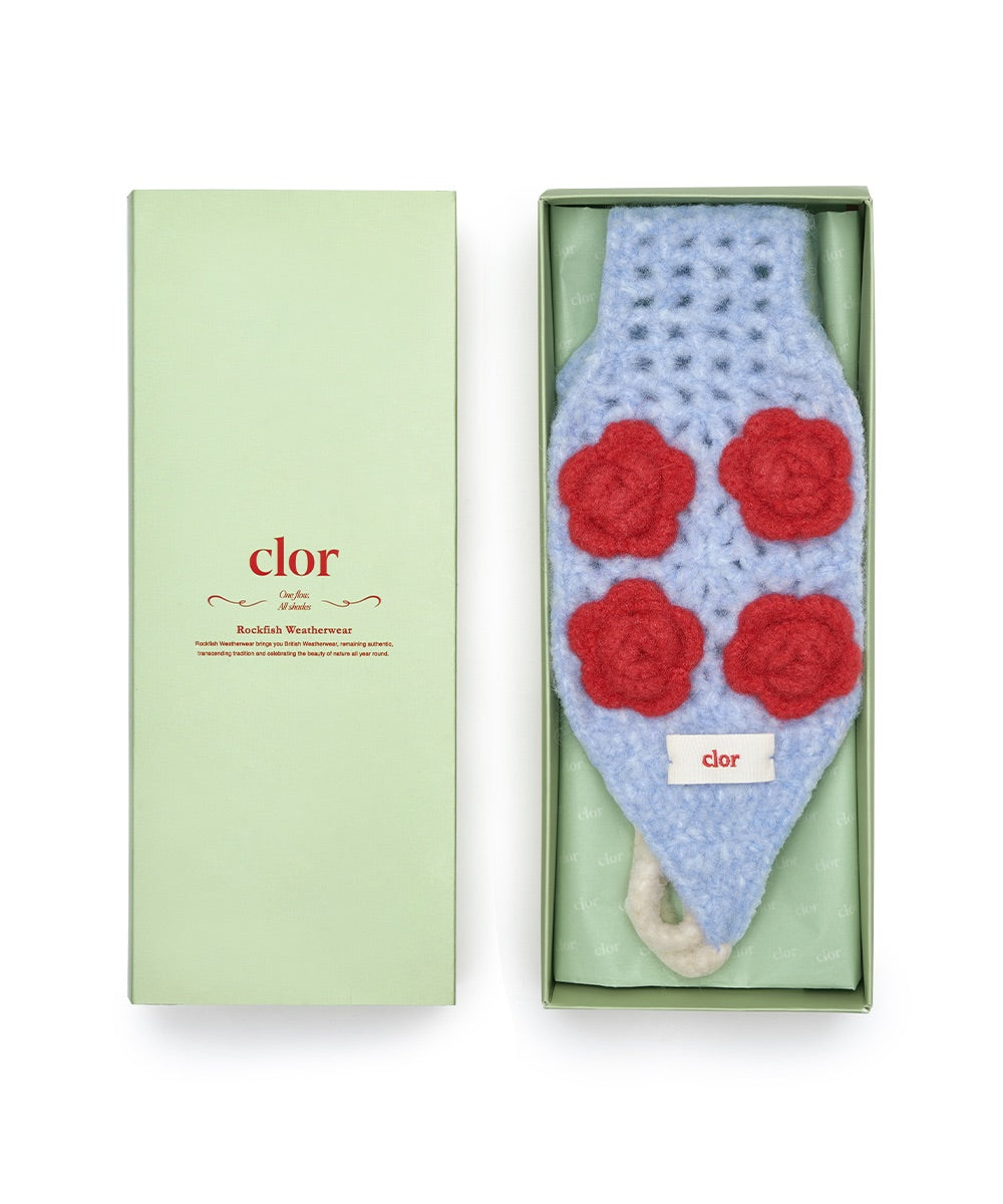 ที่ปิดหูกันหนาว HANDMADE FLOWER CROCHET EARMUFF - SKY BLUE