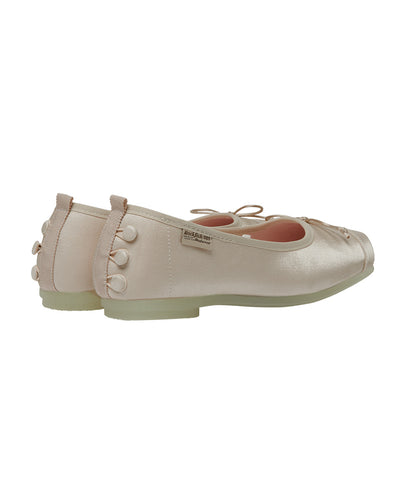 TOE CAP BALLET FLATS - BEIGE