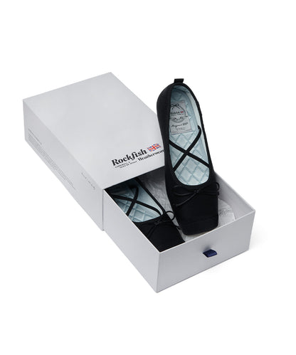 รองเท้าแมรี่เจน TOE CAP BALLET FLATS - BLACK