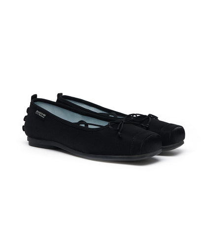รองเท้าแมรี่เจน TOE CAP BALLET FLATS - BLACK
