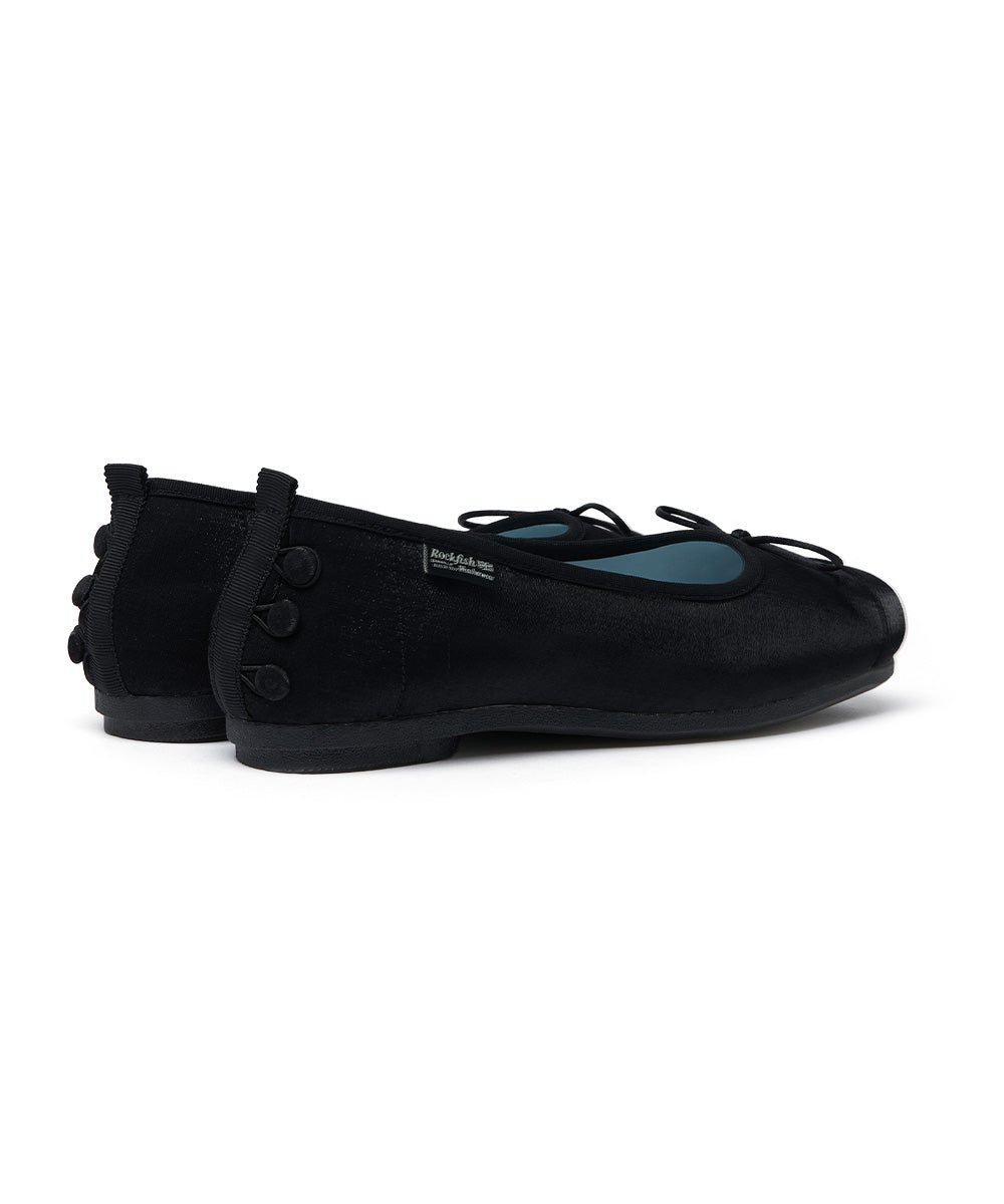 รองเท้าแมรี่เจน TOE CAP BALLET FLATS - BLACK