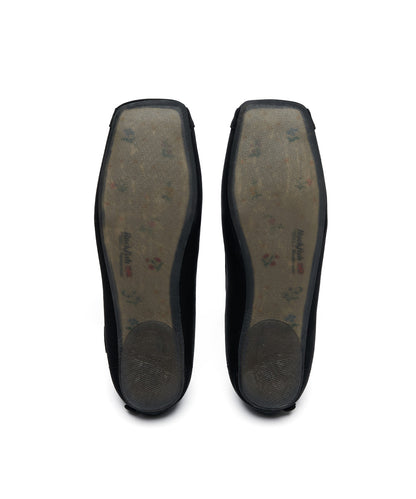 รองเท้าแมรี่เจน TOE CAP BALLET FLATS - BLACK