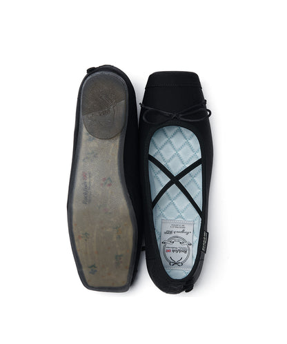 รองเท้าแมรี่เจน TOE CAP BALLET FLATS - BLACK