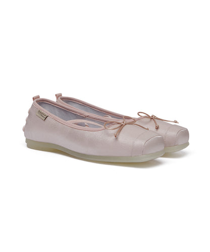 TOE CAP BALLET FLATS - PINK