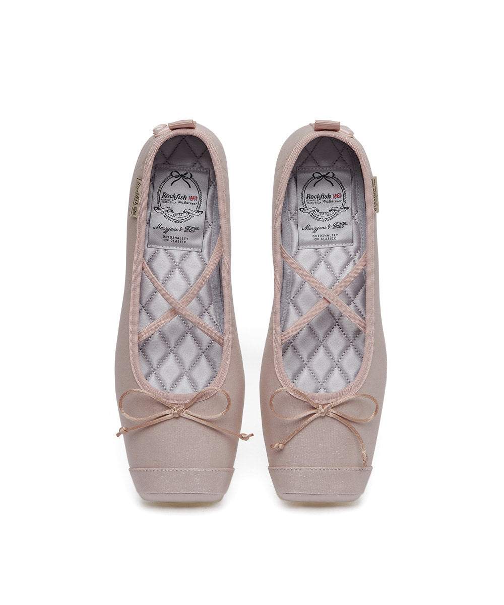 TOE CAP BALLET FLATS - PINK