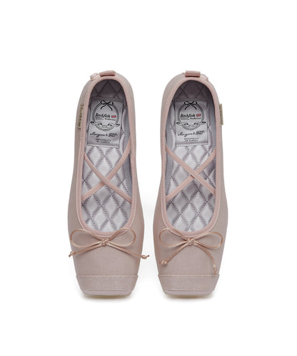 TOE CAP BALLET FLATS - PINK