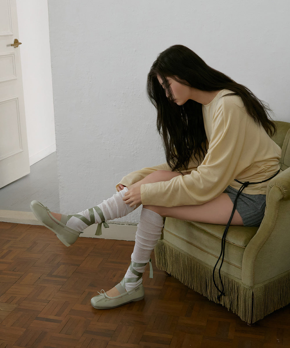 รองเท้าแมรี่เจน TULE MARYJANE - SAGE GREEN