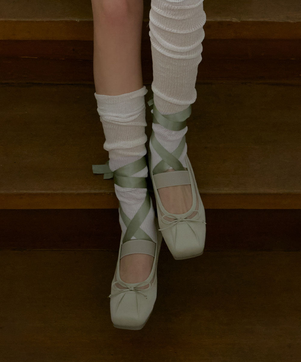 รองเท้าแมรี่เจน TULE MARYJANE - SAGE GREEN