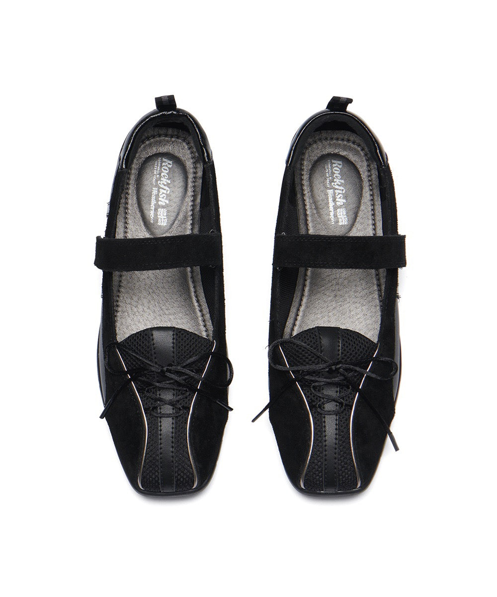 รองเท้าผ้าใบ BLISS VELCRO SNEAKERS - BLACK