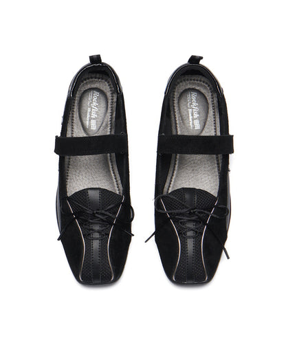 รองเท้าผ้าใบ BLISS VELCRO SNEAKERS - BLACK