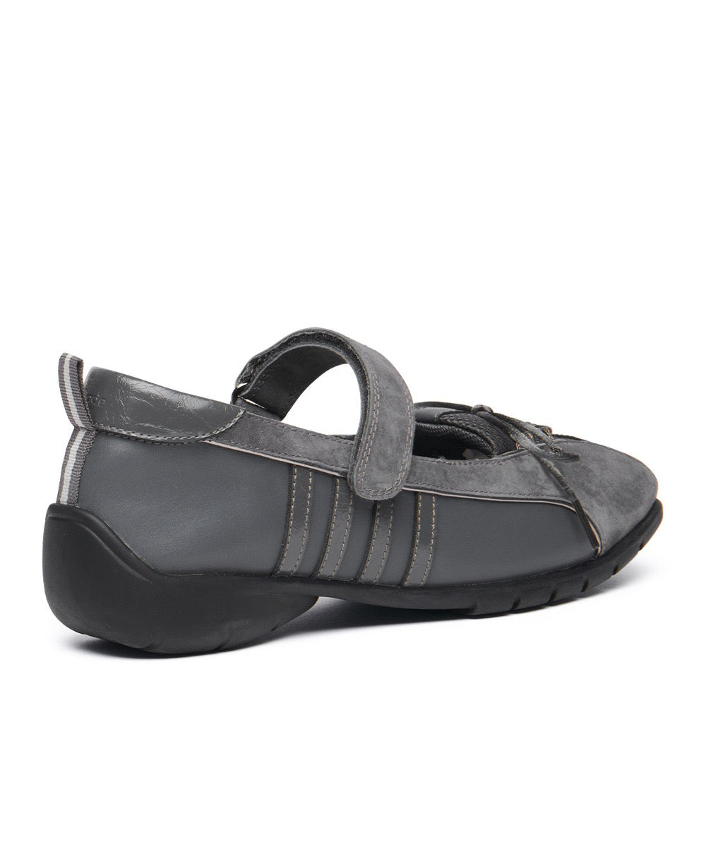 รองเท้าผ้าใบ BLISS VELCRO SNEAKERS - CHARCOAL