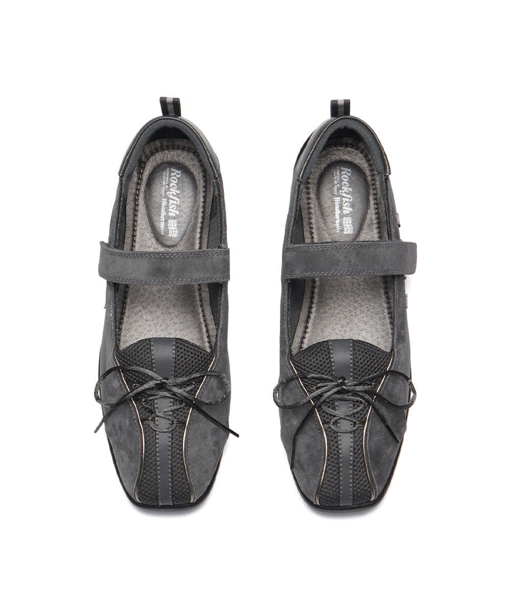 รองเท้าผ้าใบ BLISS VELCRO SNEAKERS - CHARCOAL