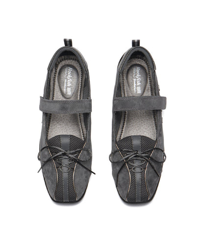 รองเท้าผ้าใบ BLISS VELCRO SNEAKERS - CHARCOAL