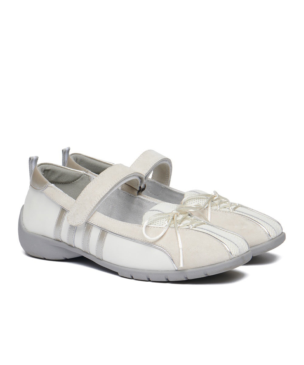 รองเท้าผ้าใบ BLISS VELCRO SNEAKERS - LIGHT GREY