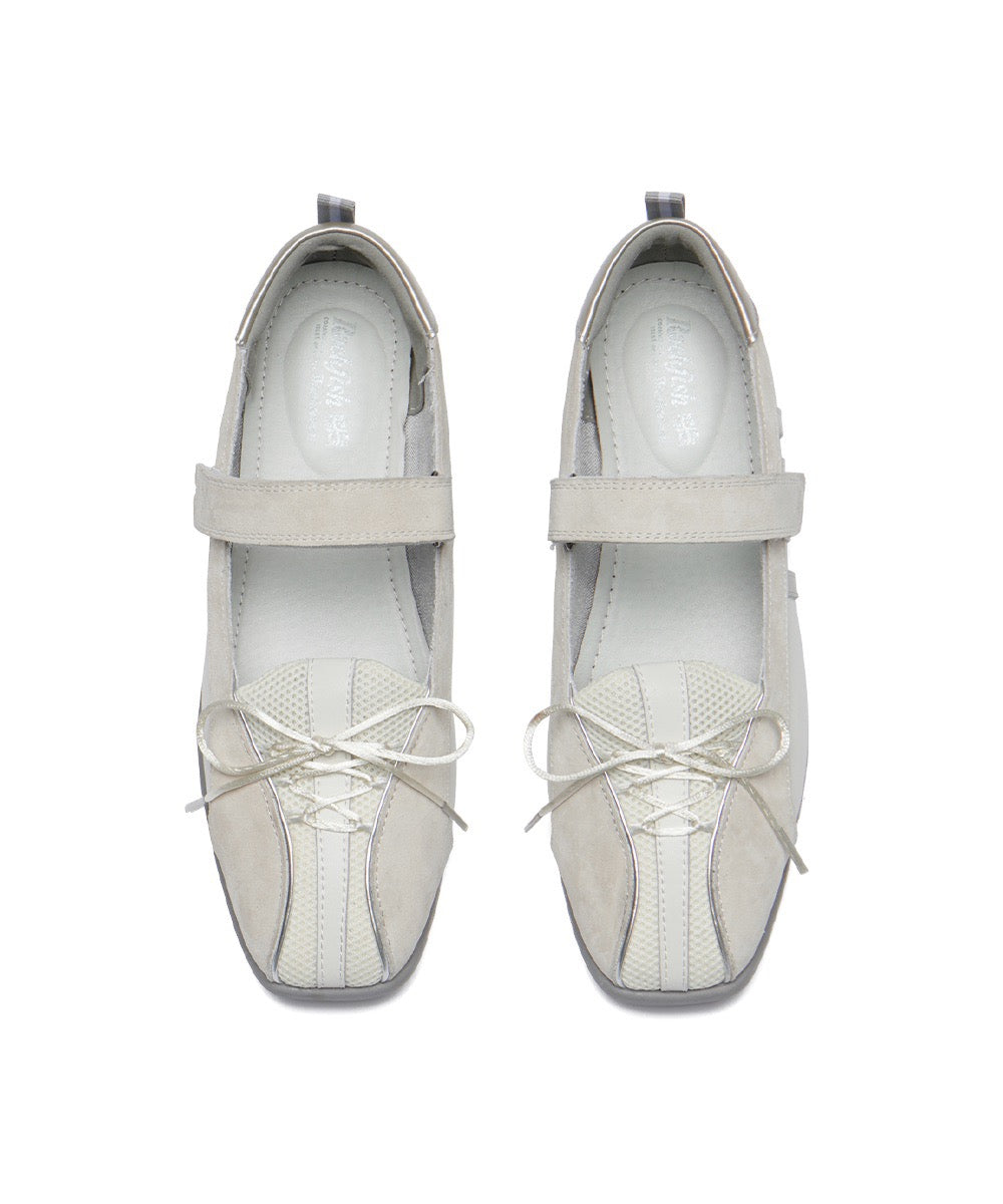 รองเท้าผ้าใบ BLISS VELCRO SNEAKERS - LIGHT GREY