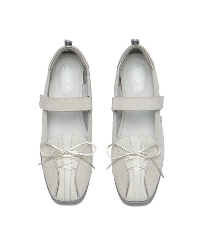 รองเท้าผ้าใบ BLISS VELCRO SNEAKERS - LIGHT GREY