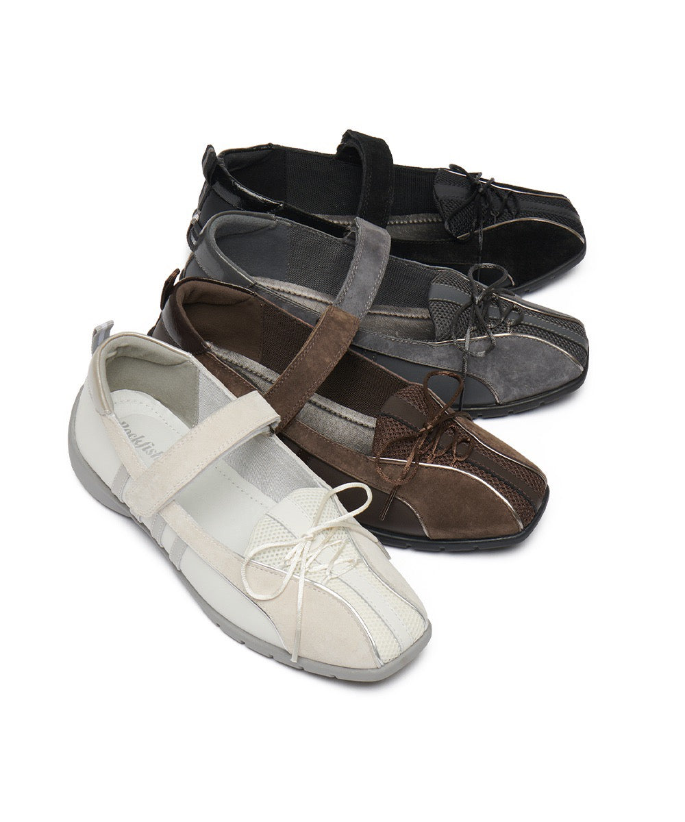 รองเท้าผ้าใบ BLISS VELCRO SNEAKERS - CHARCOAL