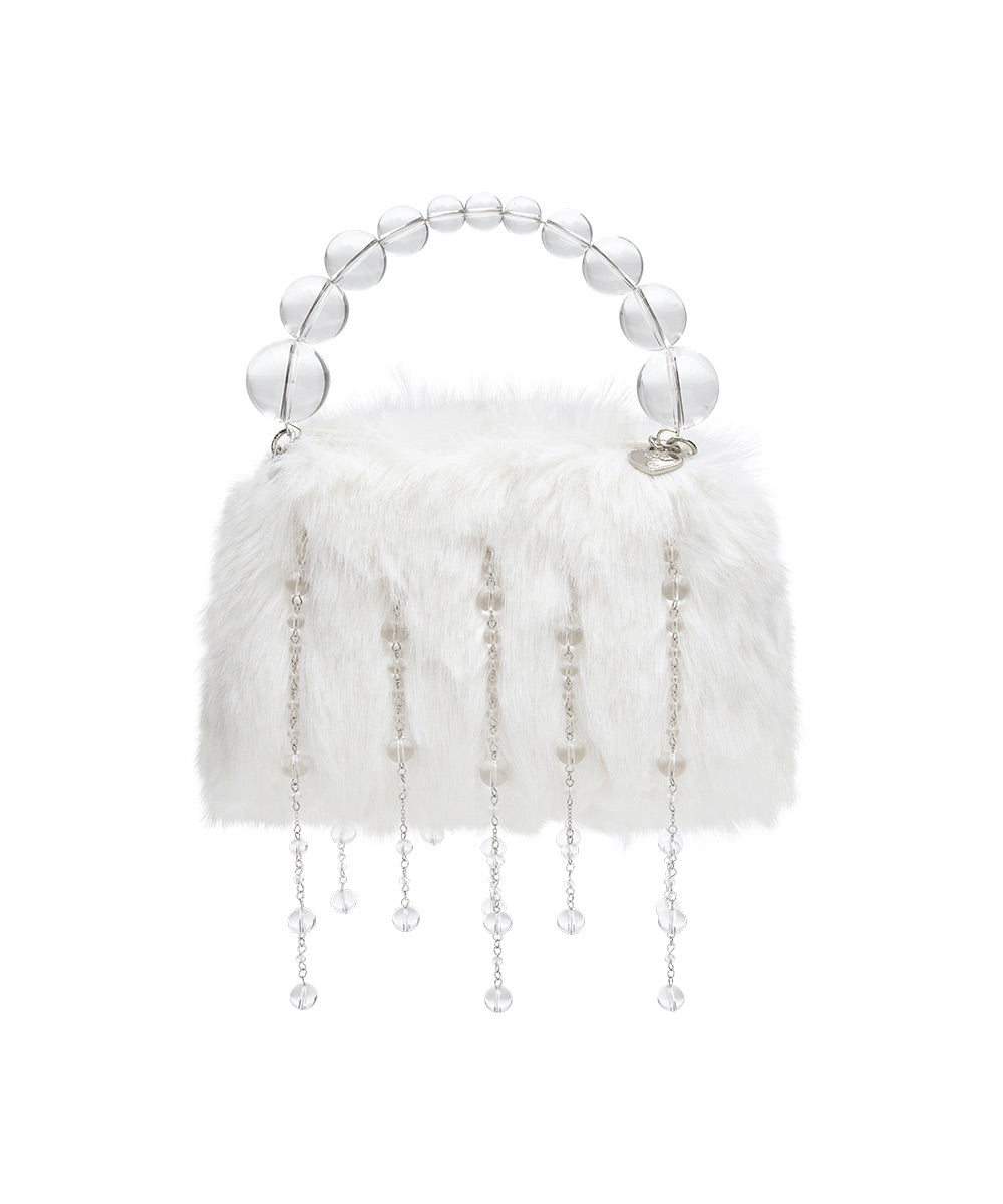 กระเป๋าถือ X SUSAN FANG FURRY BUBBLE RAIN BAG - WHITE