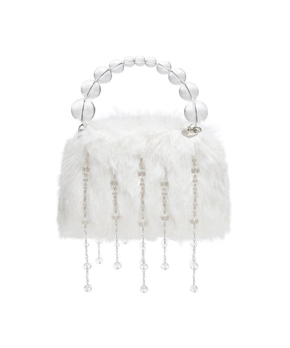 กระเป๋าถือ X SUSAN FANG FURRY BUBBLE RAIN BAG - WHITE