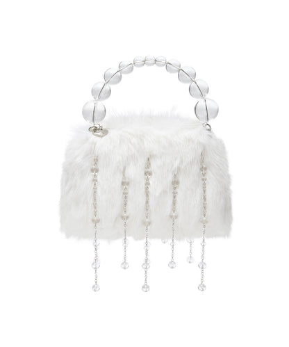 กระเป๋าถือ X SUSAN FANG FURRY BUBBLE RAIN BAG - WHITE
