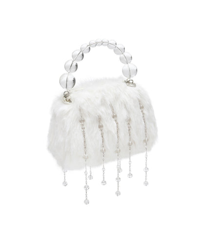 กระเป๋าถือ X SUSAN FANG FURRY BUBBLE RAIN BAG - WHITE