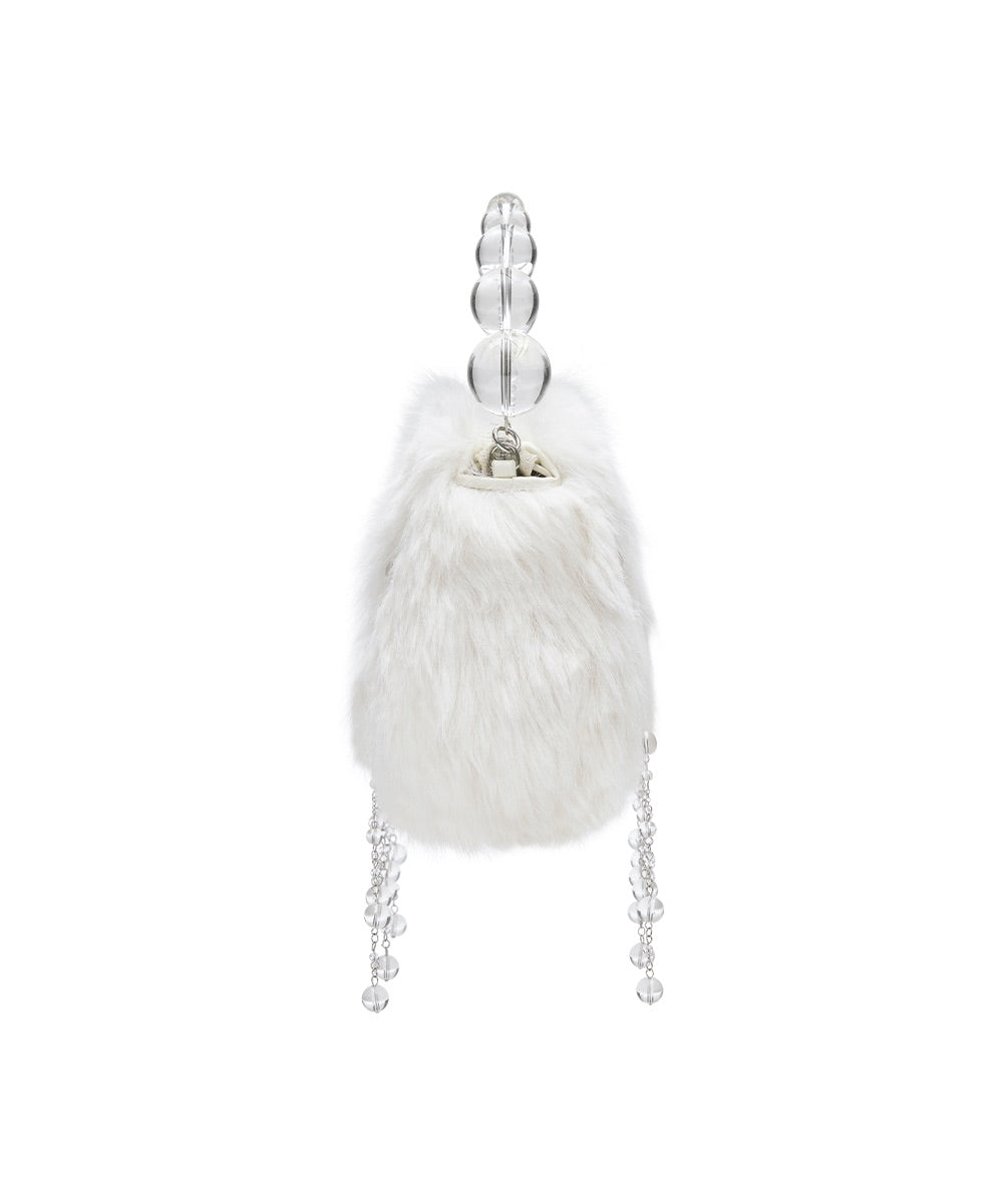 กระเป๋าถือ X SUSAN FANG FURRY BUBBLE RAIN BAG - WHITE