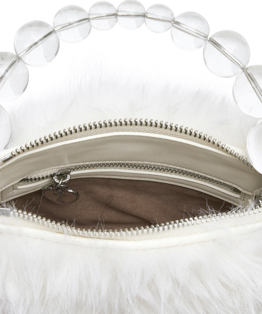 กระเป๋าถือ X SUSAN FANG FURRY BUBBLE RAIN BAG - WHITE