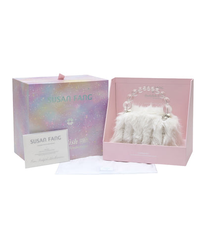 กระเป๋าถือ X SUSAN FANG FURRY BUBBLE RAIN BAG - WHITE