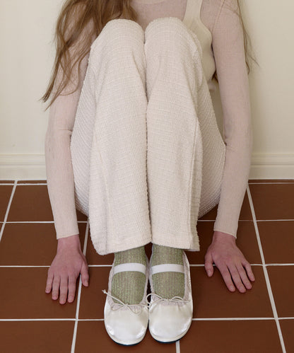 WISLEY QUILTED SCRUNCH FLAT - WHITE