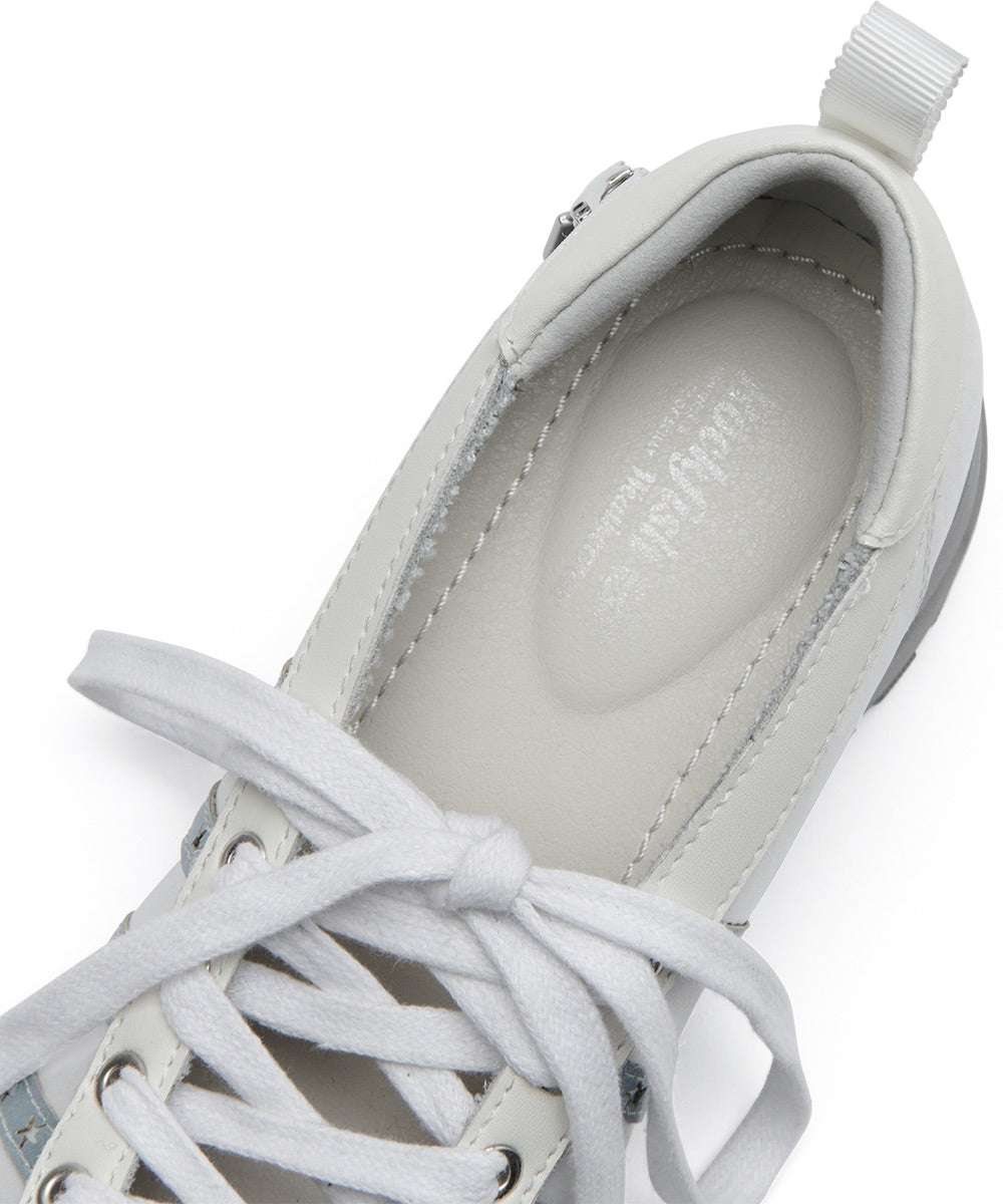 รองเท้าผ้าใบ X ILLIT BLISS HEELS LACEUP SNEAKERS - WHITE