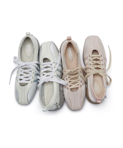รองเท้าผ้าใบ X ILLIT BLISS HEELS LACEUP SNEAKERS - PINK BEIGE