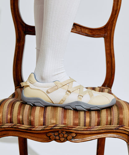 ZANE X-STRAP SNEAKERS - BEIGE