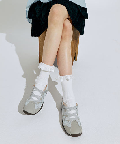 ZANE X-STRAP SNEAKERS - SILVER
