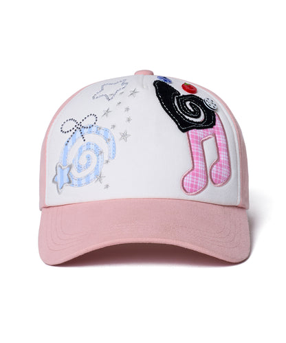 หมวกแก๊ป X ILLIT PATCHWORK CAP - PINK